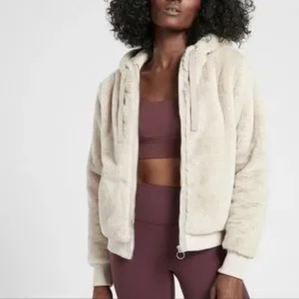 Athleta Ritual Jacket, Abalone Grey, Size S